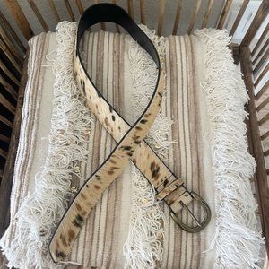 Free People Cowhide Print Belt